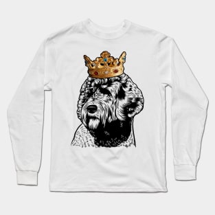 Portuguese Water Dog King Queen Wearing Crown Long Sleeve T-Shirt